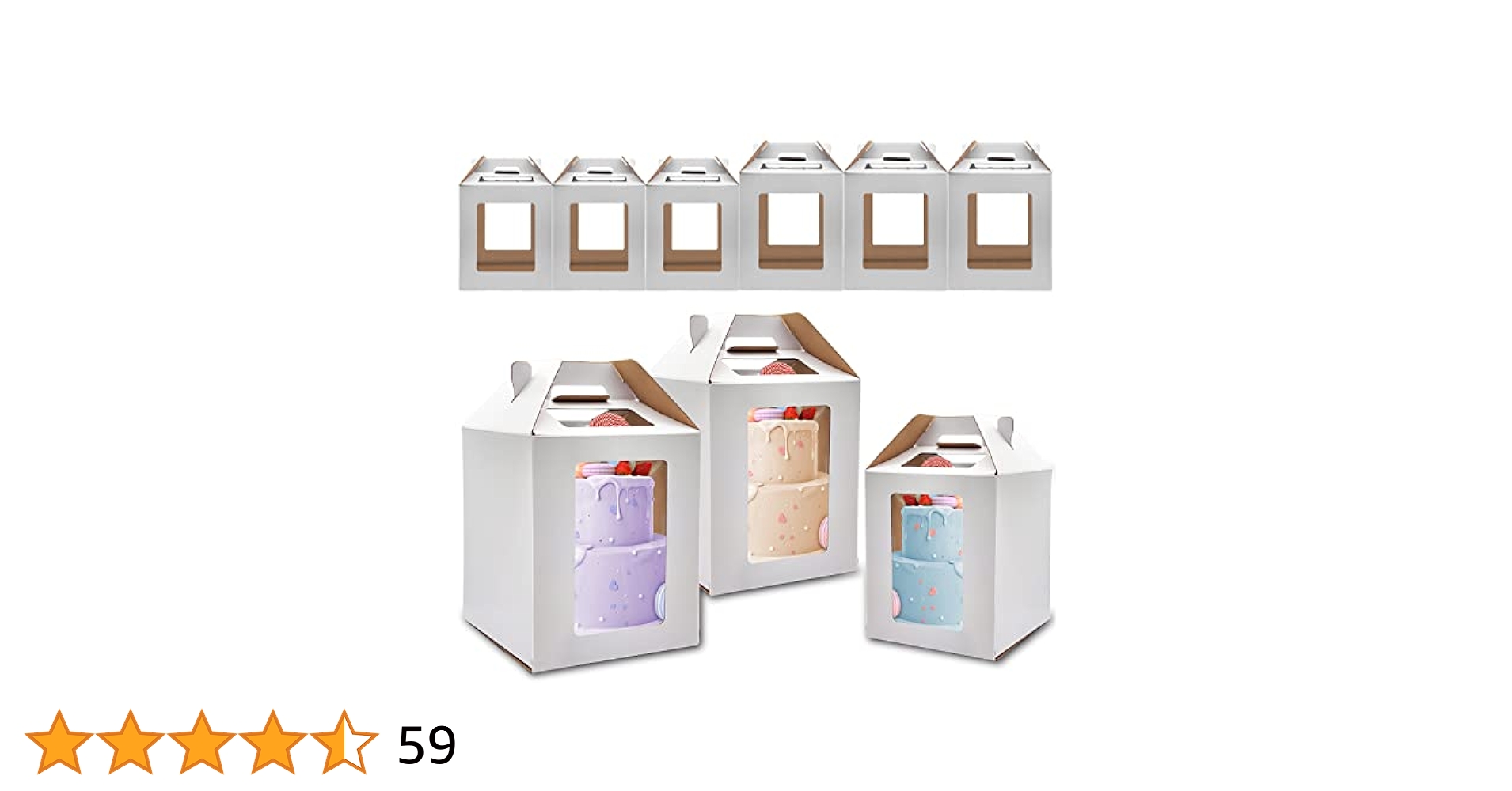 Amazon.com: KBG Tall Cake Boxes 6pcs 14x14x16 and 16x16x18